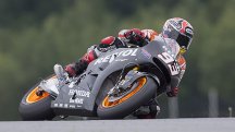 Marc Marquez in action at the Brno tyre test